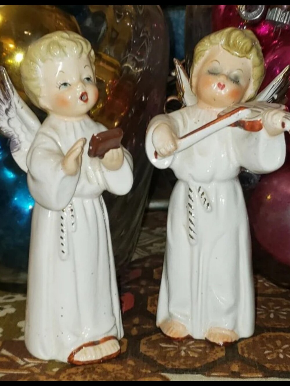 Vintage Mid-Century Napco Japan Christmas Angel Set